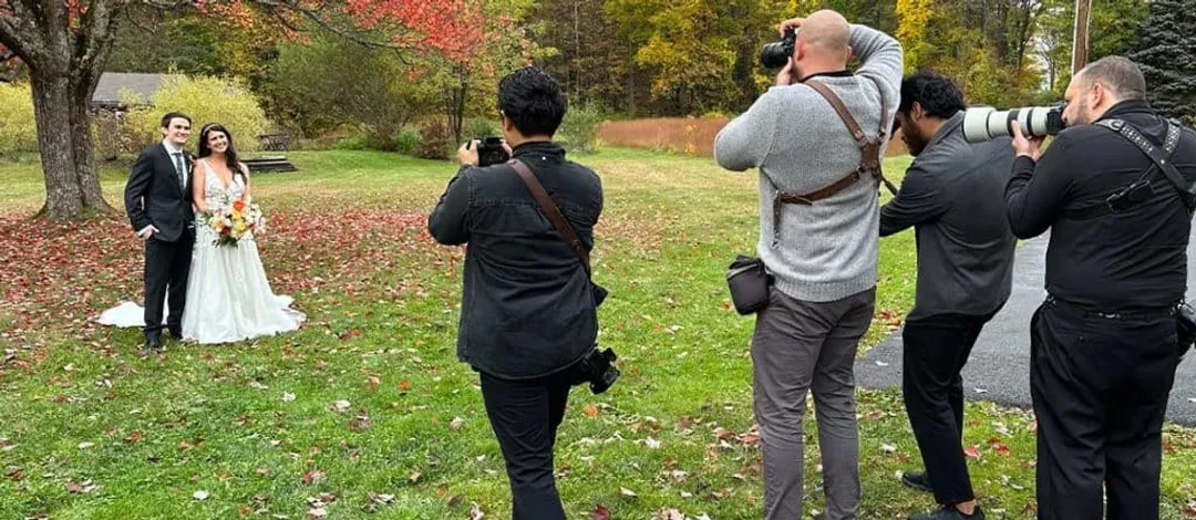 Vendors in action at Foxfire Mountain House in Mt. Tremper, NY, with Pivko Photography and Hudson Valley Creative hard at work